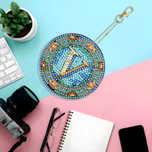Load image into Gallery viewer, A-Z 26 Letters Double Sided Special Shape Diamond Painting Keychain Pendant (V)
