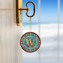 Load image into Gallery viewer, A-Z 26 Letters Double Sided Special Shape Diamond Painting Keychain Pendant (W)

