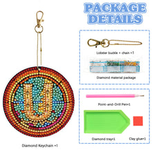 Load image into Gallery viewer, A-Z 26 Letters Double Sided Special Shape Diamond Painting Keychain Pendant (U)
