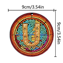 Load image into Gallery viewer, A-Z 26 Letters Double Sided Special Shape Diamond Painting Keychain Pendant (U)
