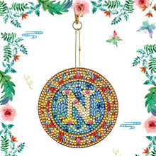 Load image into Gallery viewer, A-Z 26 Letters Double Sided Special Shape Diamond Painting Keychain Pendant (N)
