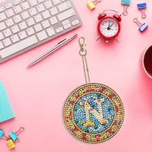 Load image into Gallery viewer, A-Z 26 Letters Double Sided Special Shape Diamond Painting Keychain Pendant (N)
