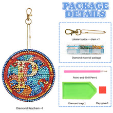 Load image into Gallery viewer, A-Z 26 Letters Double Sided Special Shape Diamond Painting Keychain Pendant (P)
