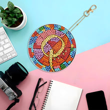 Load image into Gallery viewer, A-Z 26 Letters Double Sided Special Shape Diamond Painting Keychain Pendant (Q)
