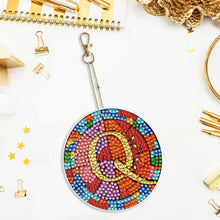 Load image into Gallery viewer, A-Z 26 Letters Double Sided Special Shape Diamond Painting Keychain Pendant (Q)
