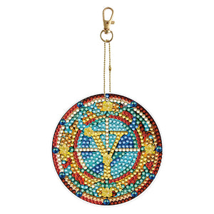A-Z 26 Letters Double Sided Special Shape Diamond Painting Keychain Pendant (Y)