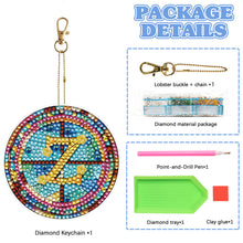Load image into Gallery viewer, A-Z 26 Letters Double Sided Special Shape Diamond Painting Keychain Pendant (Z)
