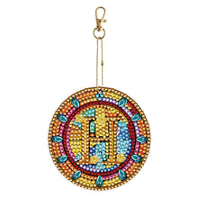 Load image into Gallery viewer, A-Z 26 Letters Double Sided Special Shape Diamond Painting Keychain Pendant (H)
