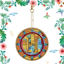 Load image into Gallery viewer, A-Z 26 Letters Double Sided Special Shape Diamond Painting Keychain Pendant (H)
