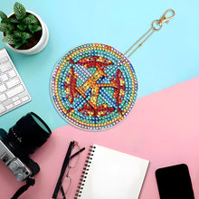 Load image into Gallery viewer, A-Z 26 Letters Double Sided Special Shape Diamond Painting Keychain Pendant (K)
