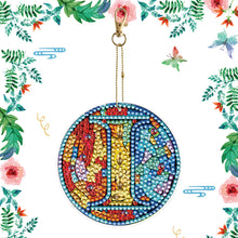 Load image into Gallery viewer, A-Z 26 Letters Double Sided Special Shape Diamond Painting Keychain Pendant (I)
