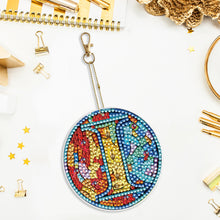 Load image into Gallery viewer, A-Z 26 Letters Double Sided Special Shape Diamond Painting Keychain Pendant (I)
