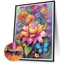 Load image into Gallery viewer, Bouquet With Butterflies - Full Round Drill Diamond Painting 30*40CM
