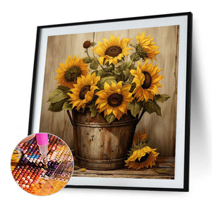 Sunflower 40*40CM(Picture) Full Square Drill Diamond Painting