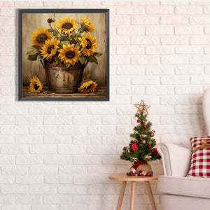 Sunflower 40*40CM(Picture) Full Square Drill Diamond Painting