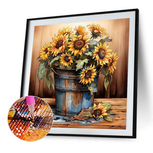 Sunflower 40*40CM(Picture) Full Square Drill Diamond Painting