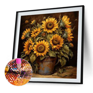 Sunflower 40*40CM(Picture) Full Square Drill Diamond Painting