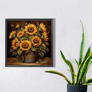 Sunflower 40*40CM(Picture) Full Square Drill Diamond Painting