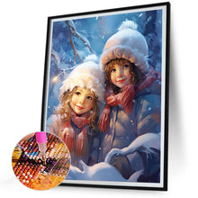 Load image into Gallery viewer, Snowman Child In The Snow 30*40CM(Canvas) Full Round Drill Diamond Painting

