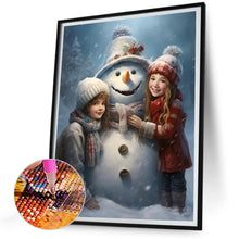 Load image into Gallery viewer, Snowman Child In The Snow 30*40CM(Canvas) Full Round Drill Diamond Painting
