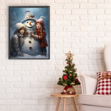 Load image into Gallery viewer, Snowman Child In The Snow 30*40CM(Canvas) Full Round Drill Diamond Painting
