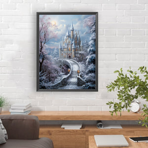 Winter Exterior 30*40CM(Canvas) Full Round Drill Diamond Painting