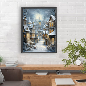 Winter Exterior 30*40CM(Canvas) Full Round Drill Diamond Painting