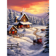 Load image into Gallery viewer, Winter Exterior 30*40CM(Canvas) Full Round Drill Diamond Painting
