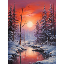 Load image into Gallery viewer, Winter Exterior 30*40CM(Canvas) Full Round Drill Diamond Painting
