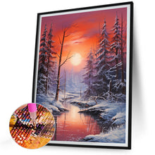 Load image into Gallery viewer, Winter Exterior 30*40CM(Canvas) Full Round Drill Diamond Painting
