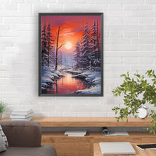 Load image into Gallery viewer, Winter Exterior 30*40CM(Canvas) Full Round Drill Diamond Painting
