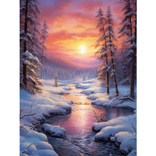 Load image into Gallery viewer, Winter Exterior 30*40CM(Canvas) Full Round Drill Diamond Painting
