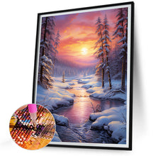 Load image into Gallery viewer, Winter Exterior 30*40CM(Canvas) Full Round Drill Diamond Painting
