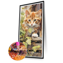 Load image into Gallery viewer, Pastoral Animal Kitten 40*80CM(Canvas) Full Round Drill Diamond Painting
