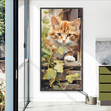 Load image into Gallery viewer, Pastoral Animal Kitten 40*80CM(Canvas) Full Round Drill Diamond Painting
