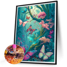 Load image into Gallery viewer, Forest Butterfly 30*40CM(Canvas) Full Round Drill Diamond Painting
