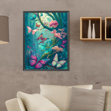 Load image into Gallery viewer, Forest Butterfly 30*40CM(Canvas) Full Round Drill Diamond Painting

