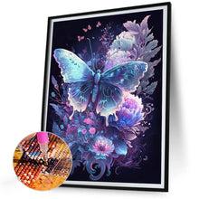 Load image into Gallery viewer, Butterfly On Flower 30*40CM(Canvas) Full Round Drill Diamond Painting
