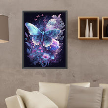 Load image into Gallery viewer, Butterfly On Flower 30*40CM(Canvas) Full Round Drill Diamond Painting
