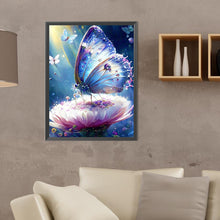 Load image into Gallery viewer, Butterfly On Flower 30*40CM(Canvas) Full Round Drill Diamond Painting
