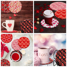 Load image into Gallery viewer, 8PCS Wooden Diamond Painting Coasters Kits for Adults Kids (Valentines Day Love)
