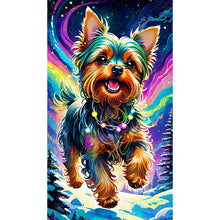 Load image into Gallery viewer, Dog Galloping Under The Aurora 40X70CM(Canvas) Full Round Drill Diamond Painting
