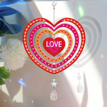 Load image into Gallery viewer, Suncatcher Diamond Painting Hanging Sign Christmas Home Windows Decor (Love)
