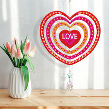 Load image into Gallery viewer, Suncatcher Diamond Painting Hanging Sign Christmas Home Windows Decor (Love)
