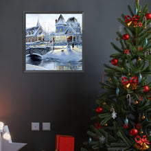 Load image into Gallery viewer, Winter Snowman Castle 40X40CM(Canvas) Full Round Drill Diamond Painting
