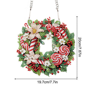 Special Shaped+Round Diamond Painting Wreath Ornament for Xmas Wall Decor (#1)