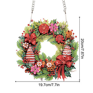 Special Shaped+Round Diamond Painting Wreath Ornament for Xmas Wall Decor (#3)