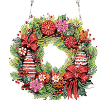 Load image into Gallery viewer, Special Shaped+Round Diamond Painting Wreath Ornament for Xmas Wall Decor (#3)
