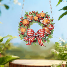 Load image into Gallery viewer, Special Shaped+Round Diamond Painting Wreath Ornament for Xmas Wall Decor (#5)
