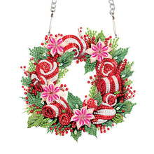 Load image into Gallery viewer, Special Shaped+Round Diamond Painting Wreath Ornament for Xmas Wall Decor (#6)
